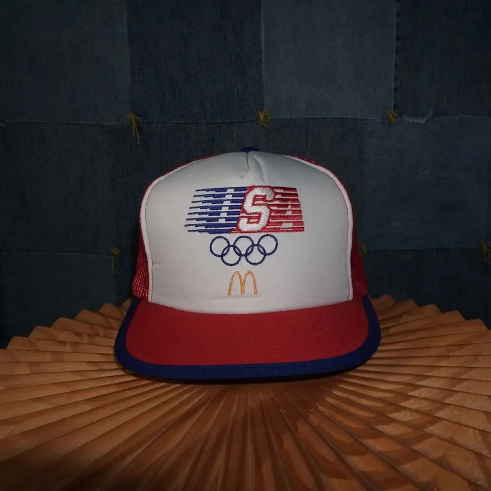 OSFA - Vintage Y2K Hats usa olympic embroider mcdonalds